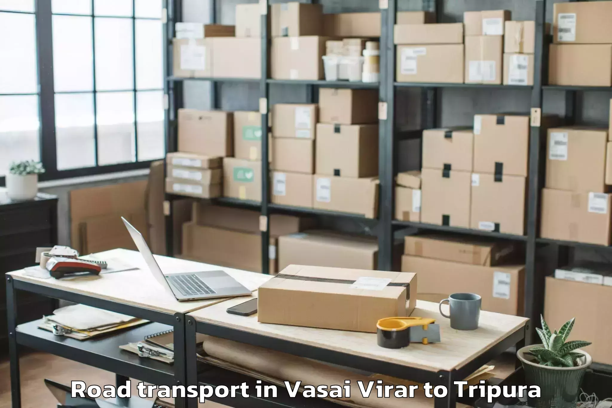 Top Vasai Virar to Ambasa Road Transport Available